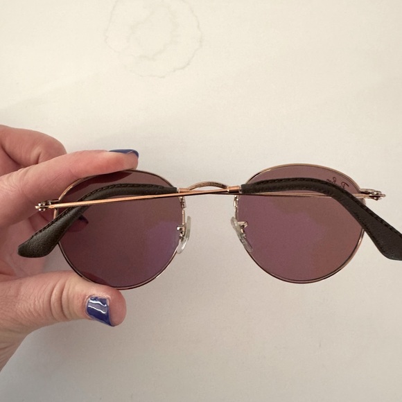 Ray-Ban RB 3447 Round Metal Sunglasses Lilac Lenses Boho Style Ray Ban Round - Picture 15 of 15